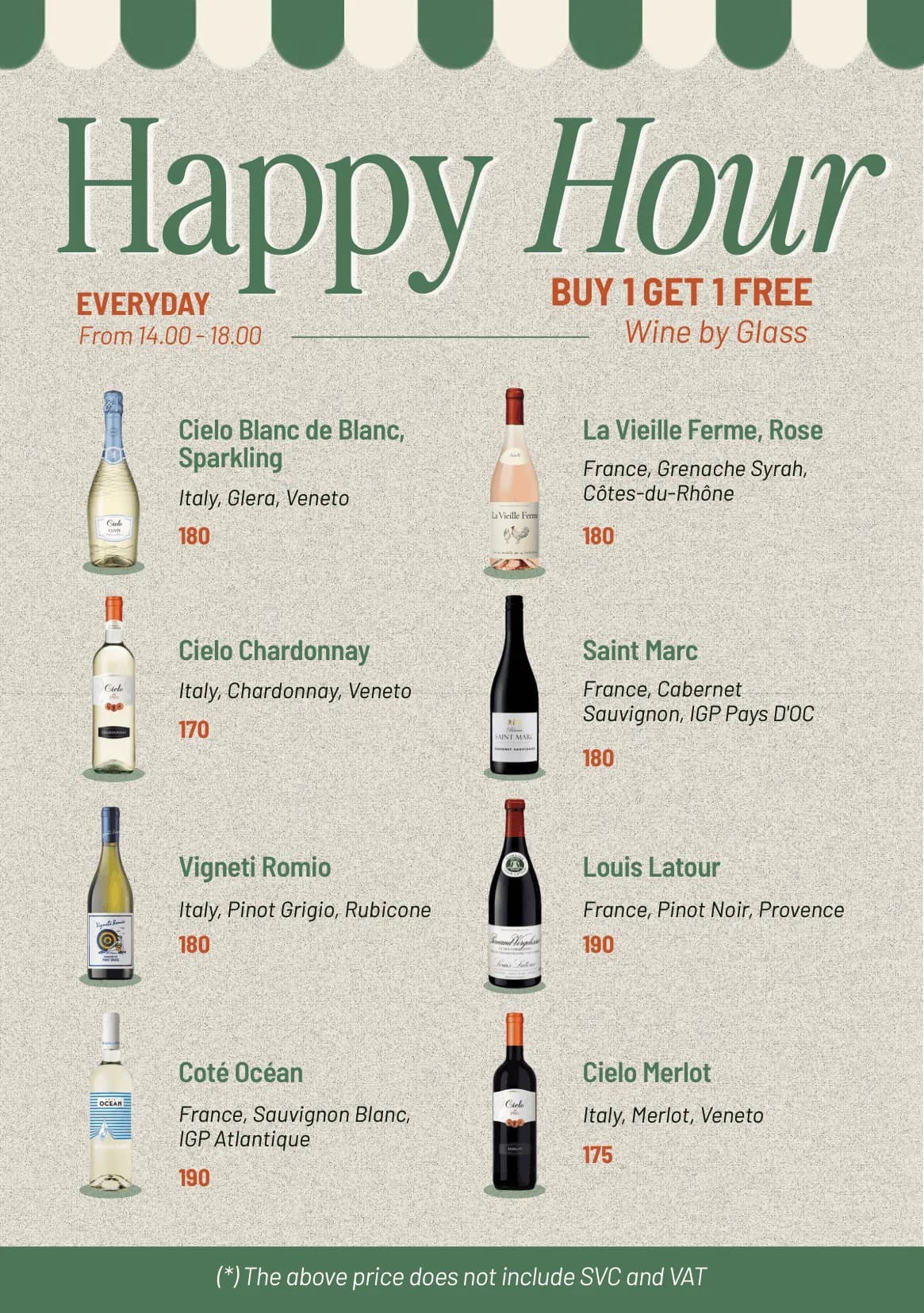 Golden Hour Menu